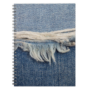 Texturen reißen Jeans Hintergrund. Notizblock
