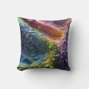 Texturen und farbige Schichten Kissen