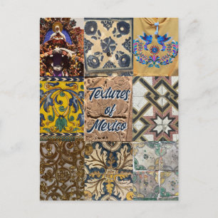 Texturen von Mexico City Travel Postcard Feiertagspostkarte