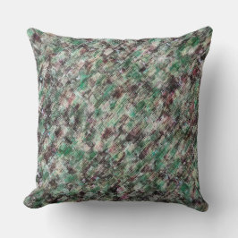 Texturfarbene Minze und braun mit leichter Erleich Kissen