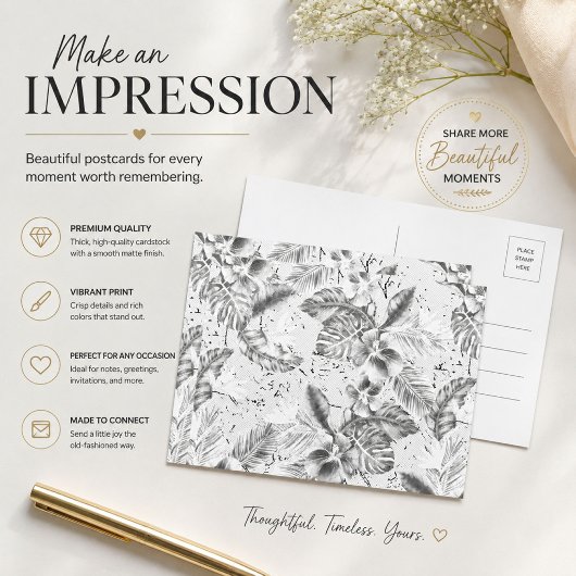 Texturfläche Postkarte | einfarbiges Design