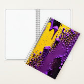 Texturgelb, Lila schwarz, plattiert Abstrakt Notizblock (Innen)