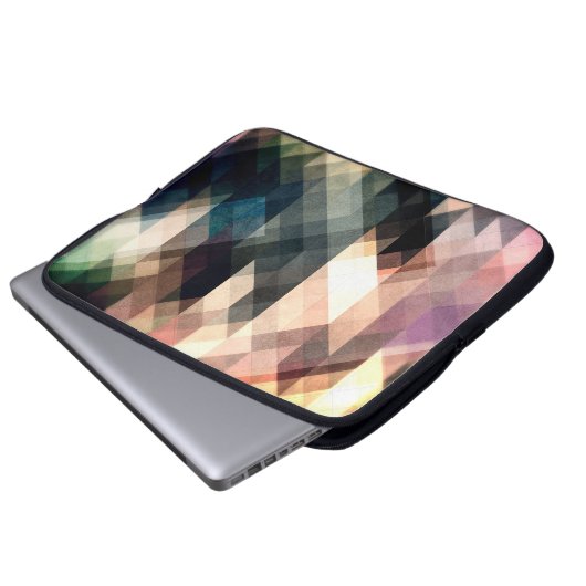 Texturgeometrisch Abstrakt Laptopschutzhülle (Vorne Knopf)