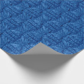 Texturgestricken. Blauer Pullover. Muster Geschenkpapier (Ecke)