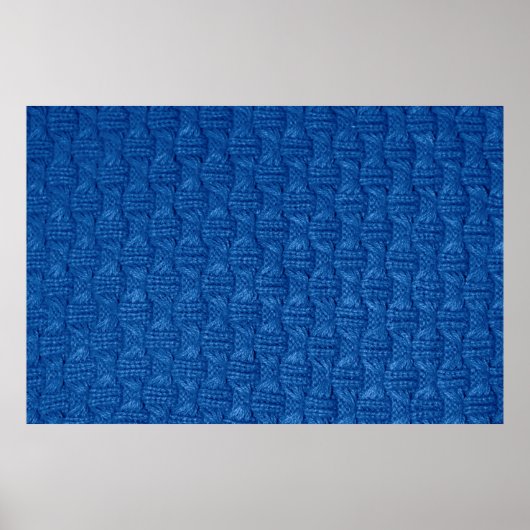 Texturgestricken. Blauer Pullover. Muster Poster (Vorne)