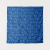 Texturgestricken. Blauer Pullover. Muster Wandteppich (Vorderseite (Horizontal))