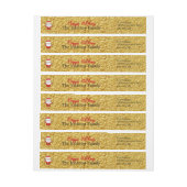 Texturgold mit der Rücksendeadresse des Weihnachts (Bogen)