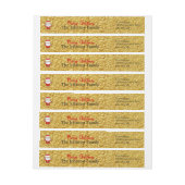 Texturgold mit der Rücksendeadresse des Weihnachts (Bogen)