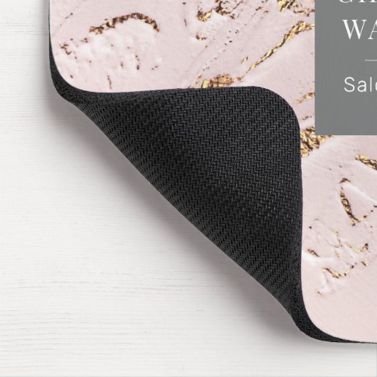 Texturgold Moderne Monogramm-Rose Mousepad (Ecke)