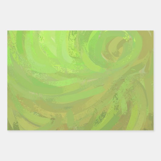 Texturgrüne Farbmuster Geschenkpapier Set (Vorderseite 3)