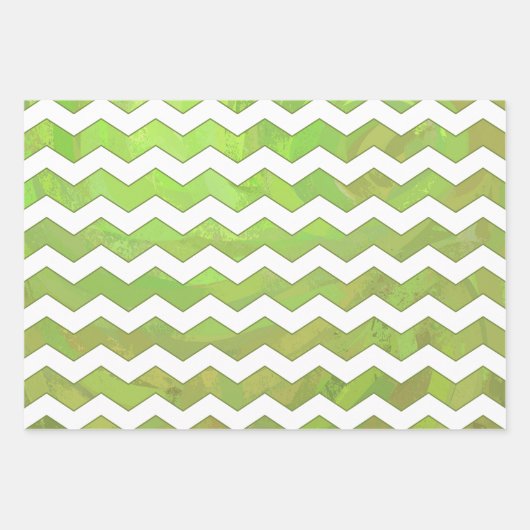 Texturgrüne Farbmuster Geschenkpapier Set (Vorderseite 2)