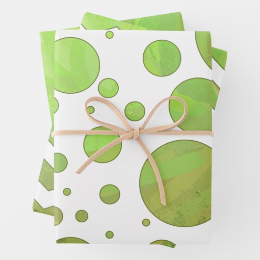 Texturgrüne Farbmuster Geschenkpapier Set (Beispiel)