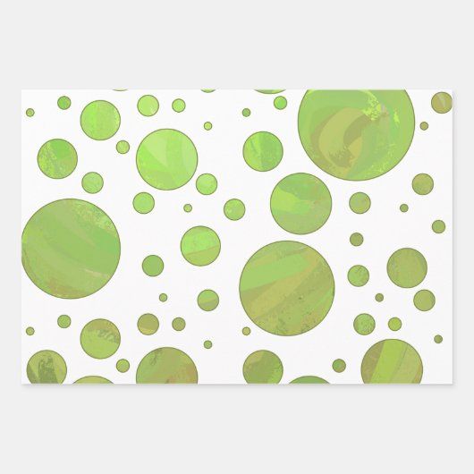 Texturgrüne Farbmuster Geschenkpapier Set (Vorderseite)