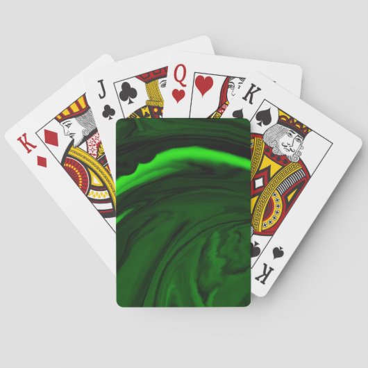 Texturgrüner Malachitstein. Spielkarten (Rückseite)