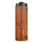 Texturholzkornstall überstanden thermosbecher (Vorderseite)