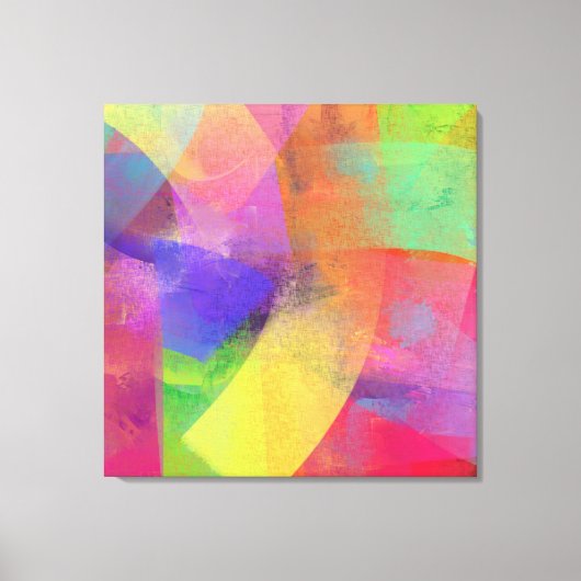 Texturiert Abstrakte Regenbogenfarben Leinwanddruck (Vorderseite)