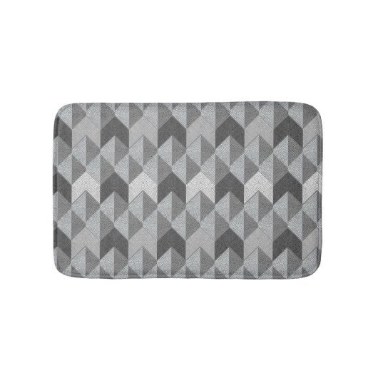Texturiert grau geometrisch. badematte (Vorderseite)