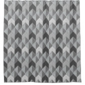 Texturiert grau geometrisch. duschvorhang (Vorderseite)
