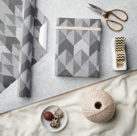 Texturiert grau geometrisch. geschenkpapier (Kunsthandwerk)