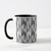 Texturiert grau geometrisch. tasse (Links)
