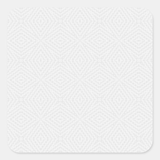 Texturiert massiv weiß. quadratischer aufkleber (Vorderseite)