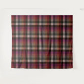 Texturiert rot, grau, himbeerfarben kariert. wandteppich (Vorderseite (Horizontal))