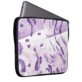 Texturiert von Tieren. Lavendelbahn. L Laptopschutzhülle (Vorne Rechts)