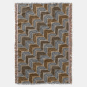 Texturiert, Zickzack, grau und braun Decke (Vorderseite Vertikal)