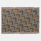 Texturiert, Zickzack, grau und braun Decke (Vorderseite)