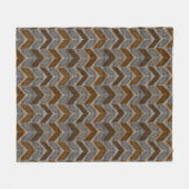 Texturiert, Zickzack, grau und braun Fleecedecke (Vorderseite (Horizontal))