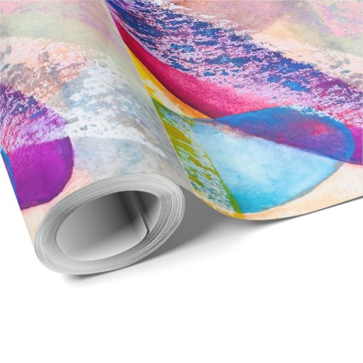 Texturierte Abstrakte Wasserfarbe Geschenkpapier (Rolleneckpunkt)