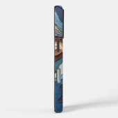 Texturierte Abstrakte Waves Case-Mate iPhone Hülle (Rückseite / Rechts)