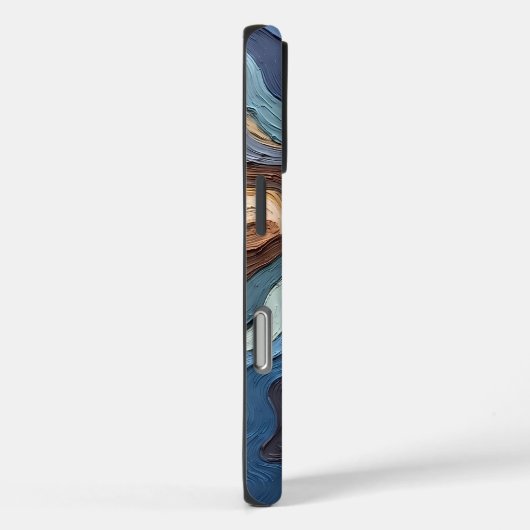 Texturierte Abstrakte Waves Case-Mate iPhone Hülle (Rückseite / Rechts)