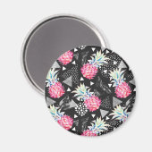Texturierte Ananas-Muster Magnet (Vorderseite/Rückseite)