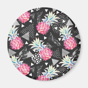 Texturierte Ananas-Muster Magnet