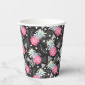 Texturierte Ananas-Muster Pappbecher (Vorderseite)