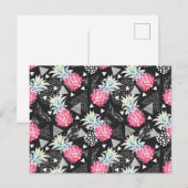 Texturierte Ananas-Muster Postkarte (Vorne/Hinten)