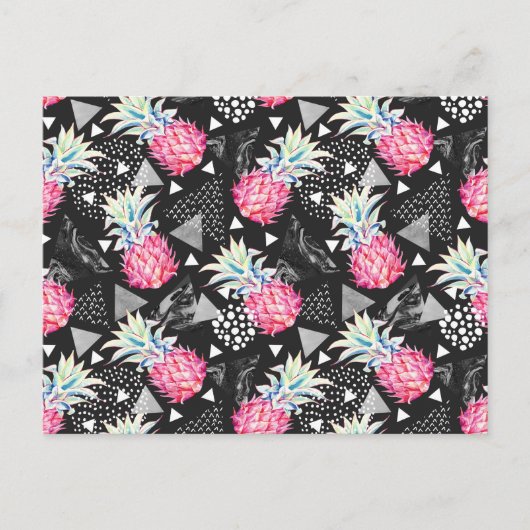 Texturierte Ananas-Muster Postkarte (Vorderseite)