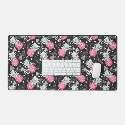Texturierte Ananas-Muster Schreibtischunterlage (Tastatur & Maus)