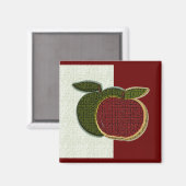 Texturierte Äpfel (Minze/Cranberryi) Magnet (Vorderseite/Rückseite)