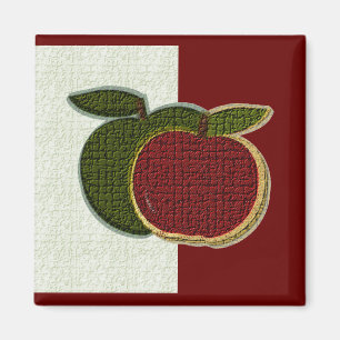 Texturierte Äpfel (Minze/Cranberryi) Magnet