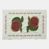 Texturierte Äpfel (Minze) Handtuch (Horizontal)