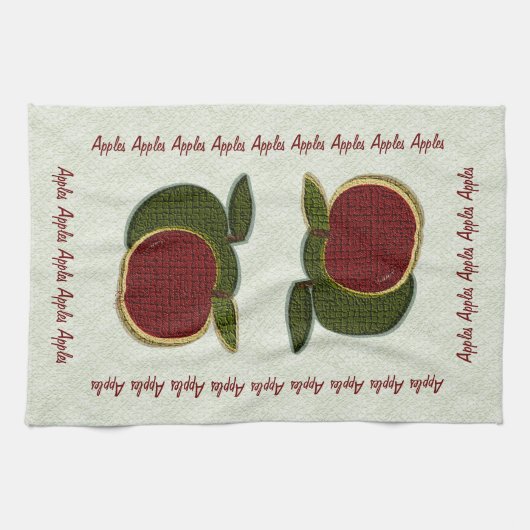 Texturierte Äpfel (Minze) Handtuch (Horizontal)