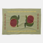 Texturierte Äpfel (Salbei) Handtuch (Horizontal)