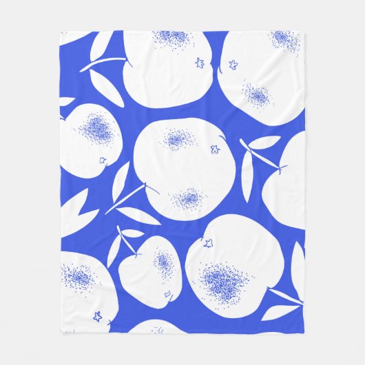 Texturierte Apple-Silhouetten: HandGezeichnet Must Fleecedecke (Vorderseite)