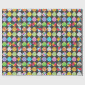 Texturierte Beach Balls Geschenkpapier (Flach)