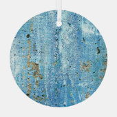 Texturierte Betonwand, Rostflecken. Ornament Aus Glas (Rückseite)