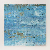 Texturierte Betonwand, Rostflecken. Puzzle (Horizontal)