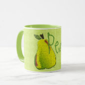 Texturierte Birnen (Limone Tasse) Tasse (Vorderseite Links)