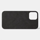 Texturierte Black Leather Design Case-Mate iPhone Hülle (Rückseite (Horizontal))